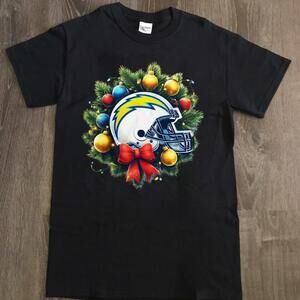 Los Angeles Chargers Christmas T-Shirt, Nfl Unisex Black T-Shirt